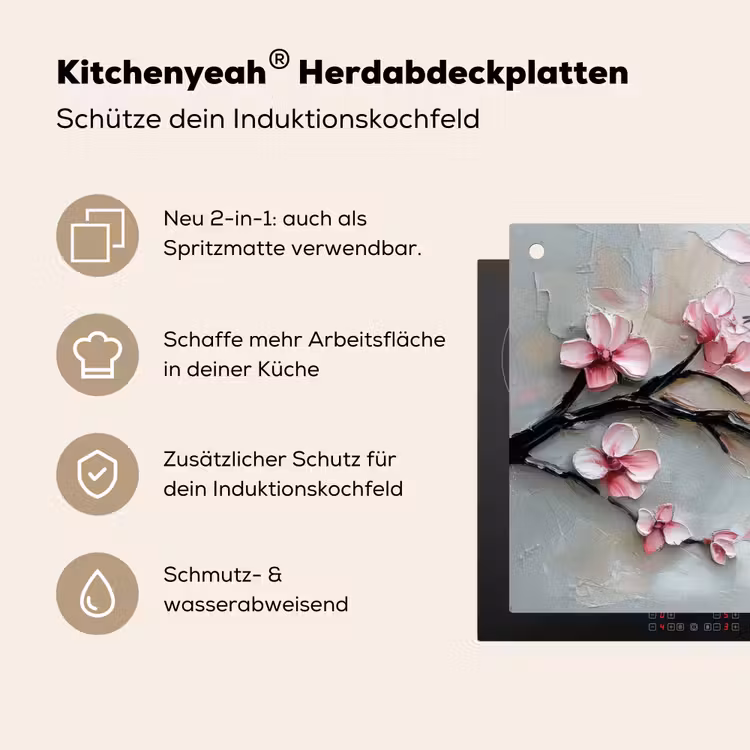 Bloesem - Kunstzinnig - Roze - Sakura Inductie beschemer met haakjes klein -ky-usp-de