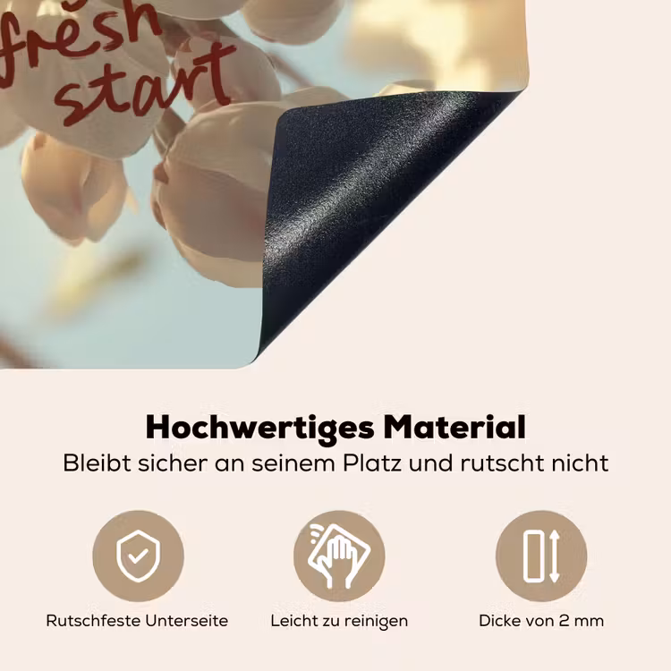 Bloesems - Zonlicht - Quote - Wit Inductie beschemer met haakjes klein -ky-onderkant-de