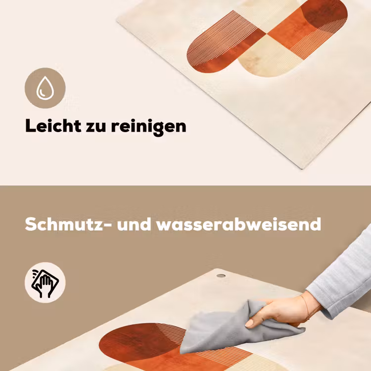 Bogen - Beige - Vormen Inductie beschemer met haakjes klein -ky-schoon-de