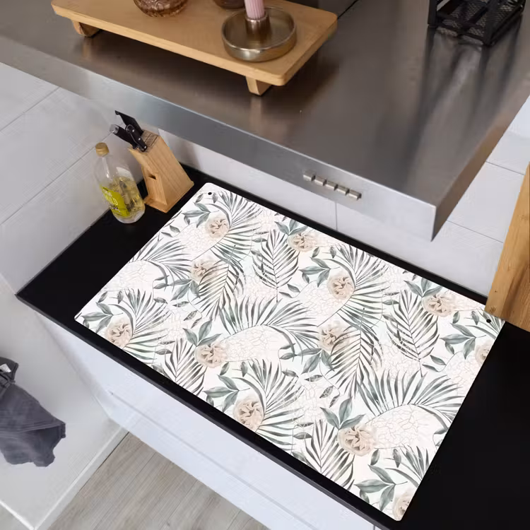 Bohemian - Bladeren - Bloemen - Tropisch Inductie beschemer met haakjes groot -sfeer1