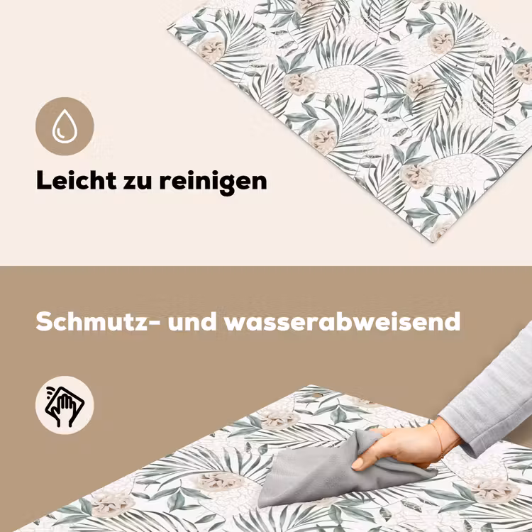 Bohemian - Bladeren - Bloemen - Tropisch Inductie beschemer met haakjes groot -ky-schoon-de
