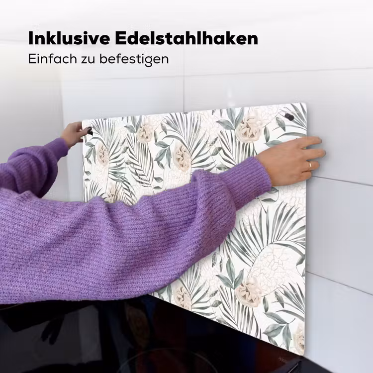 Bohemian - Bladeren - Bloemen - Tropisch Inductie beschemer met haakjes groot -ky-ophangen-de