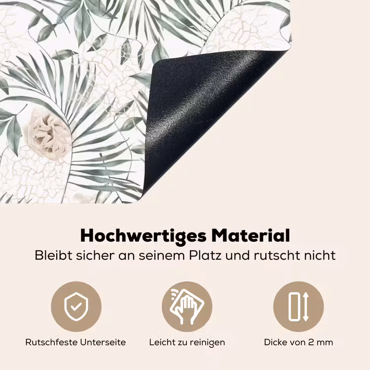 Bohemian - Bloemen - Bladeren - Jungle - Tropical Inductie beschemer met haakjes klein -ky-onderkant-de