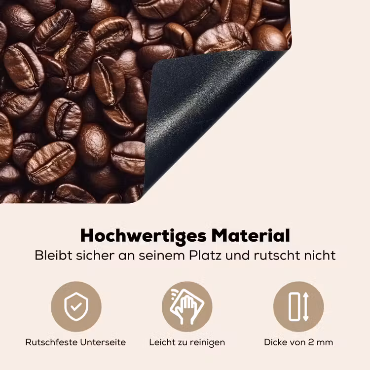 Bonen - Close-up - Donkerbruin Inductie beschemer met haakjes klein -ky-onderkant-de