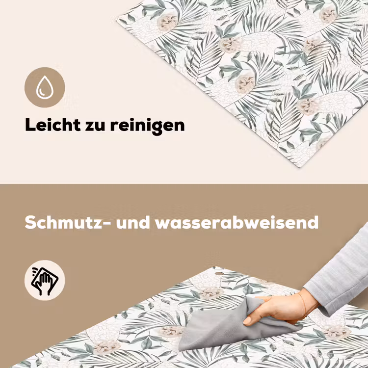 Boho - Jungle - Bloemen - Bladeren Inductie beschemer met haakjes klein -ky-schoon-de