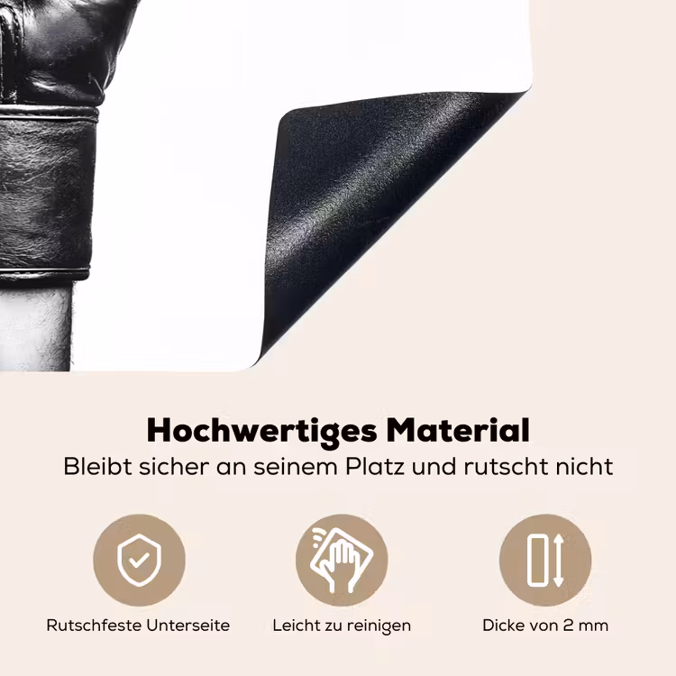 Bokshandschoen - Zwart - Hand Inductie beschemer met haakjes klein -ky-onderkant-de