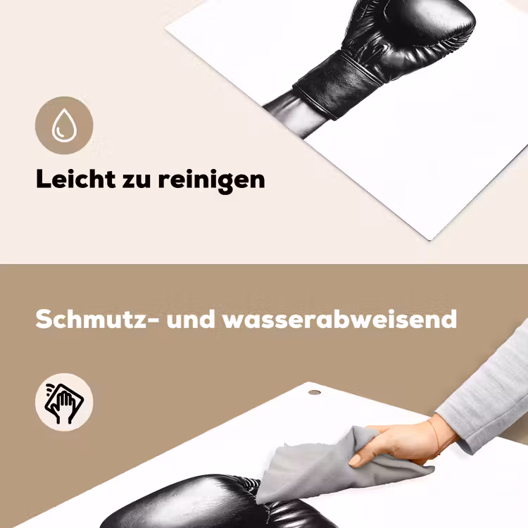 Bokshandschoen - Zwart - Hand Inductie beschemer met haakjes klein -ky-schoon-de