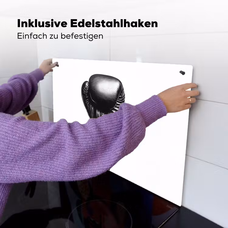 Bokshandschoen - Zwart - Hand Inductie beschemer met haakjes klein -ky-ophangen-de