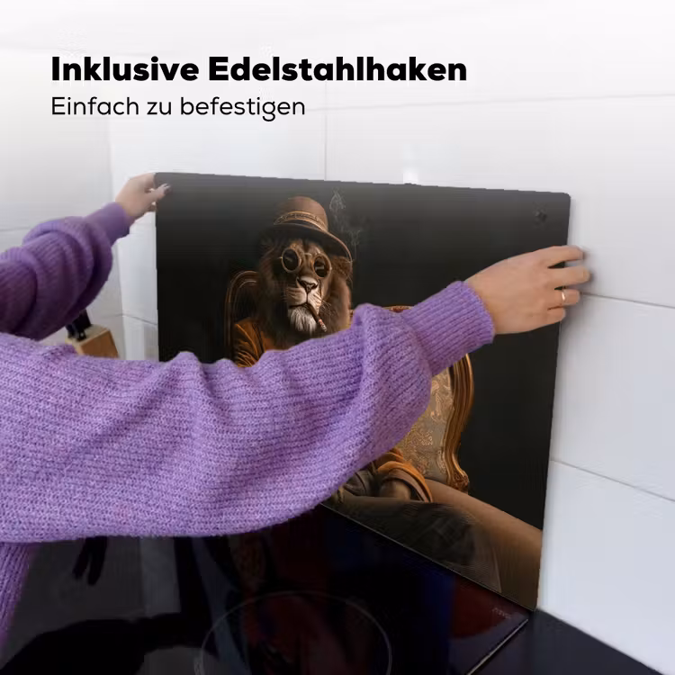 Bril - Leeuw - Bank - Hoed Inductie beschemer met haakjes klein -ky-ophangen-de
