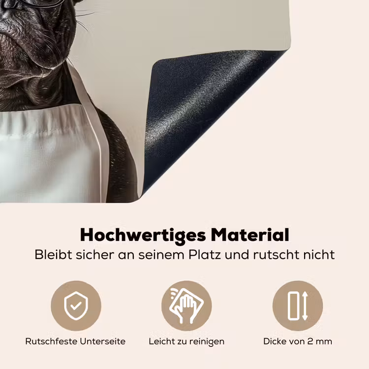 Bril - Hond - Kok Inductie beschemer met haakjes klein -ky-onderkant-de