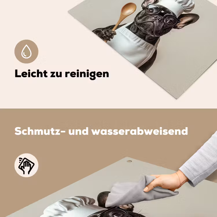 Bril - Hond - Kok Inductie beschemer met haakjes klein -ky-schoon-de