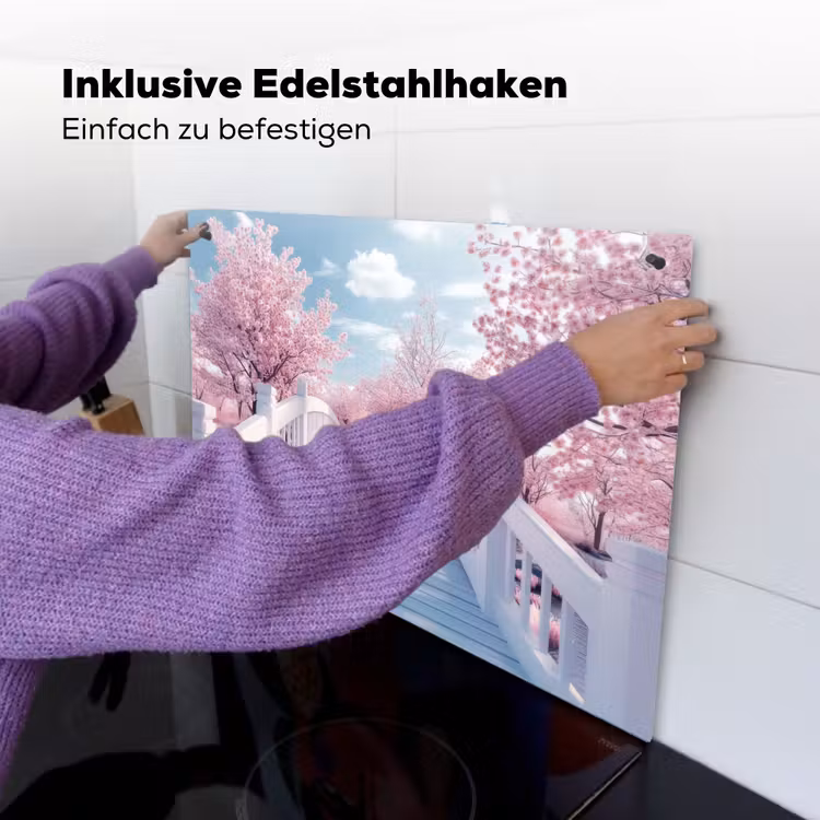 Brug - Kersenbomen - Wit Inductie beschemer met haakjes klein -ky-ophangen-de