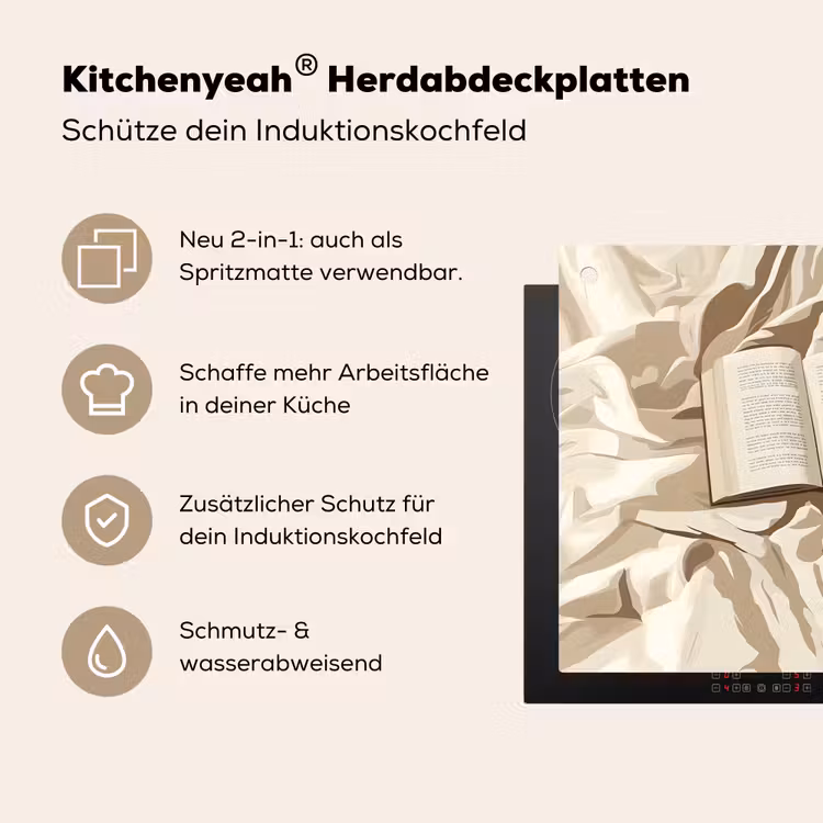 Boek - Illustratie - Tulpen - Koffie Inductie beschemer met haakjes klein -ky-usp-de