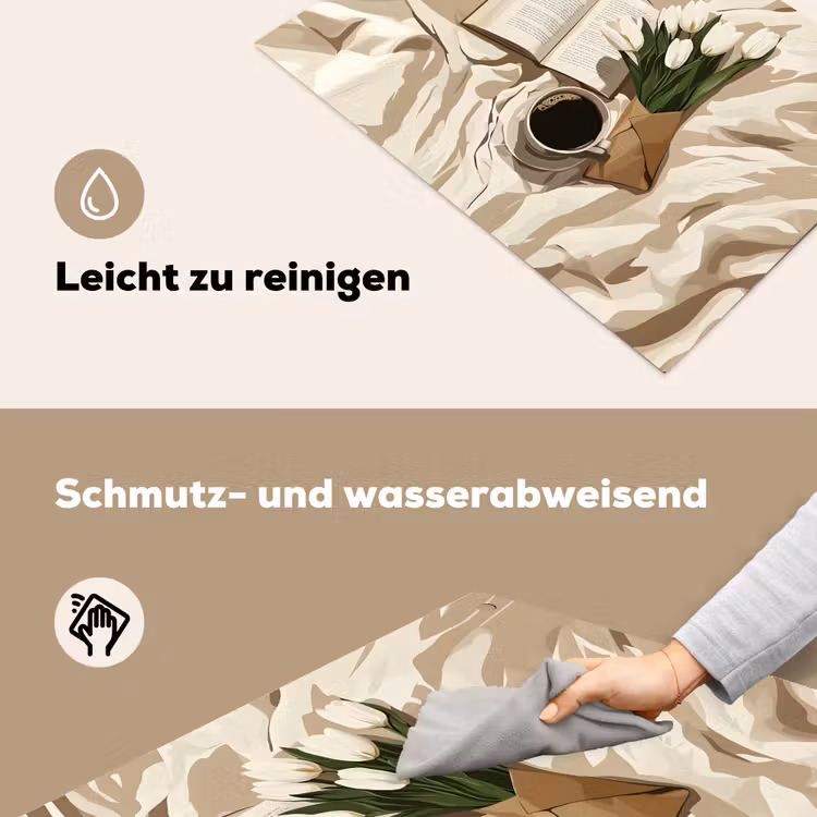 Boek - Illustratie - Tulpen - Koffie Inductie beschemer met haakjes klein -ky-schoon-de