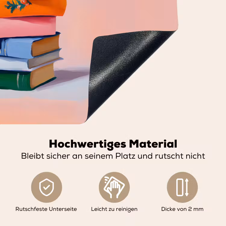 Boeken - Stapel - Kleurrijk Inductie beschemer met haakjes klein -ky-onderkant-de