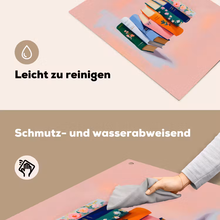 Boeken - Stapel - Kleurrijk Inductie beschemer met haakjes klein -ky-schoon-de