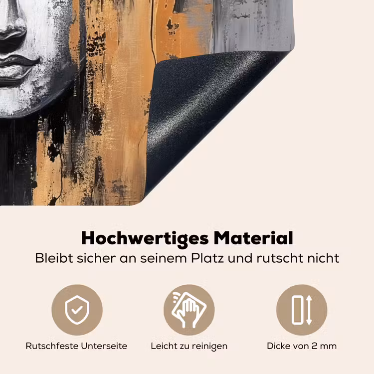 Boedhha - Penseelstreken - Goud - Abstract Inductie beschemer met haakjes klein -ky-onderkant-de