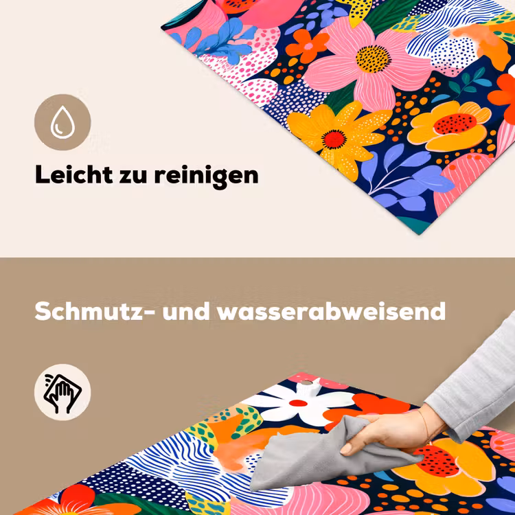 Kleurrijk - Bloemen - Abstract - Stippen Inductie beschemer met haakjes klein -ky-schoon-de
