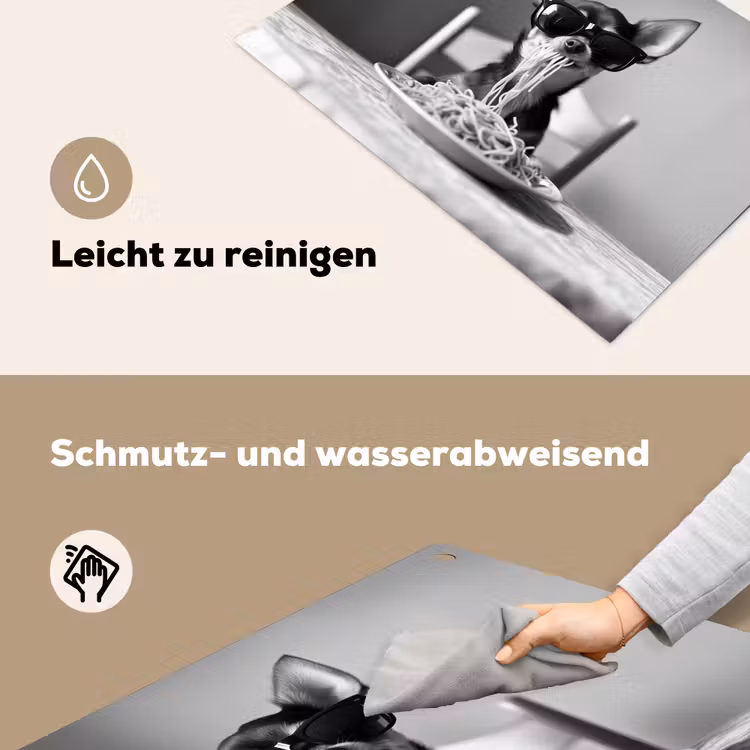 Chihuahua - Hond - Zonnebril - Humoristisch - Zwart - Wit - Spaghetti Inductie beschemer met haakjes klein -ky-schoon-de