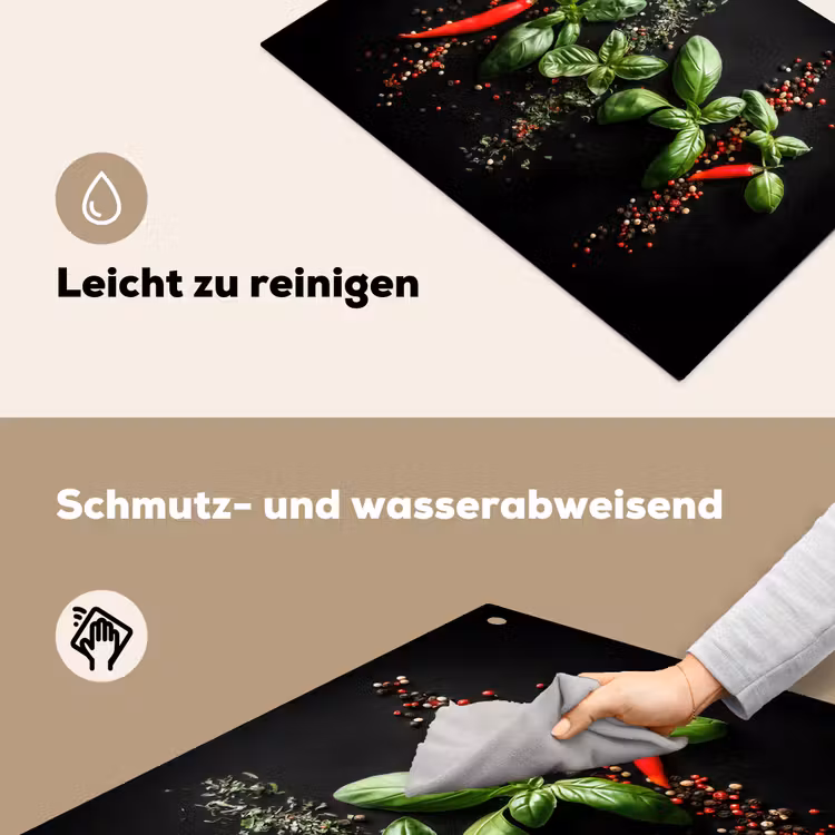 Chilipepers - Basilicum - Blaadjes - Rood Inductie beschemer met haakjes klein -ky-schoon-de