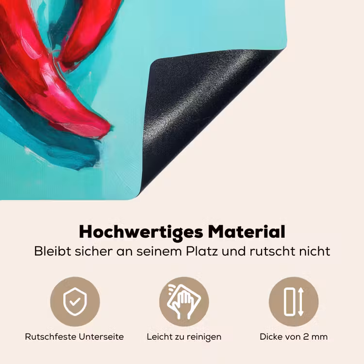 Chilipepers - Geverfd - Rood Inductie beschemer met haakjes middel -ky-onderkant-de