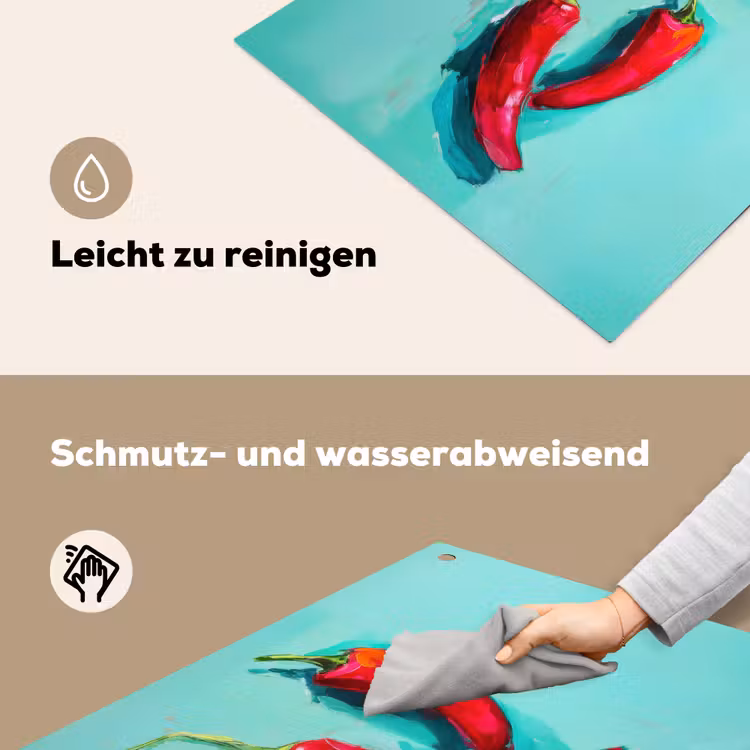 Chilipepers - Geverfd - Rood Inductie beschemer met haakjes middel -ky-schoon-de