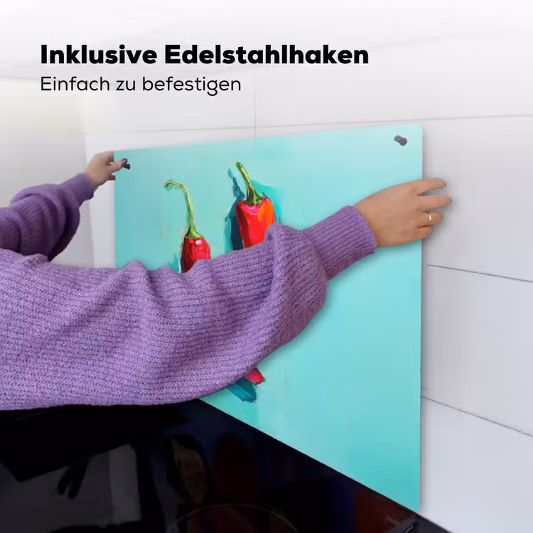 Chilipepers - Geverfd - Rood Inductie beschemer met haakjes middel -ky-ophangen-de