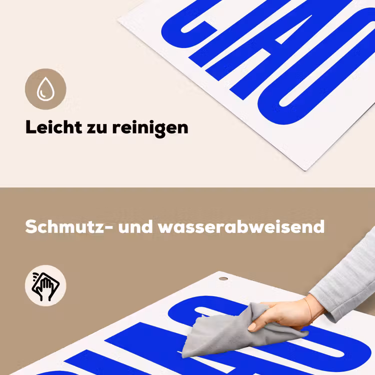 Ciao - Hoofdletters - Blauw - Minimalistisch Inductie beschemer met haakjes middel -ky-schoon-de