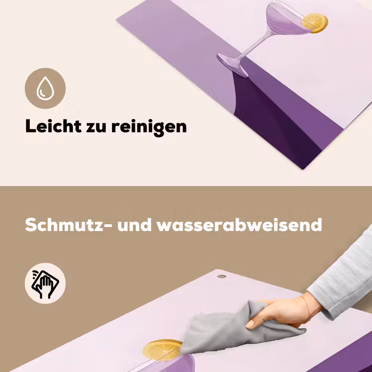 Cocktail - Paars - Minimalistisch - Citroen Inductie beschemer met haakjes klein -ky-schoon-de