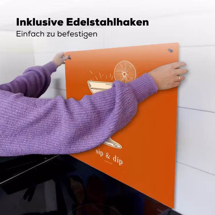 Cocktail - Oranje - Zomer - Quote Inductie beschemer met haakjes middel -ky-ophangen-de