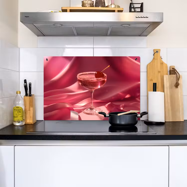 Cocktail - Pink - Luxe Inductie beschemer met haakjes klein -sfeer2