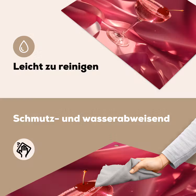Cocktail - Pink - Luxe Inductie beschemer met haakjes klein -ky-schoon-de