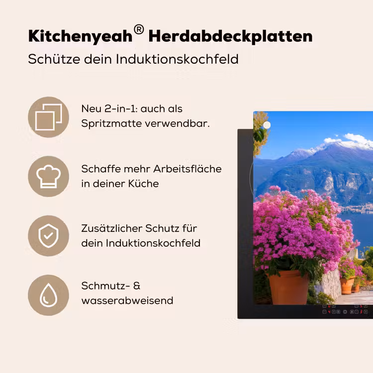 Lake Como - Italië - Landschap Inductie beschemer met haakjes klein -ky-usp-de