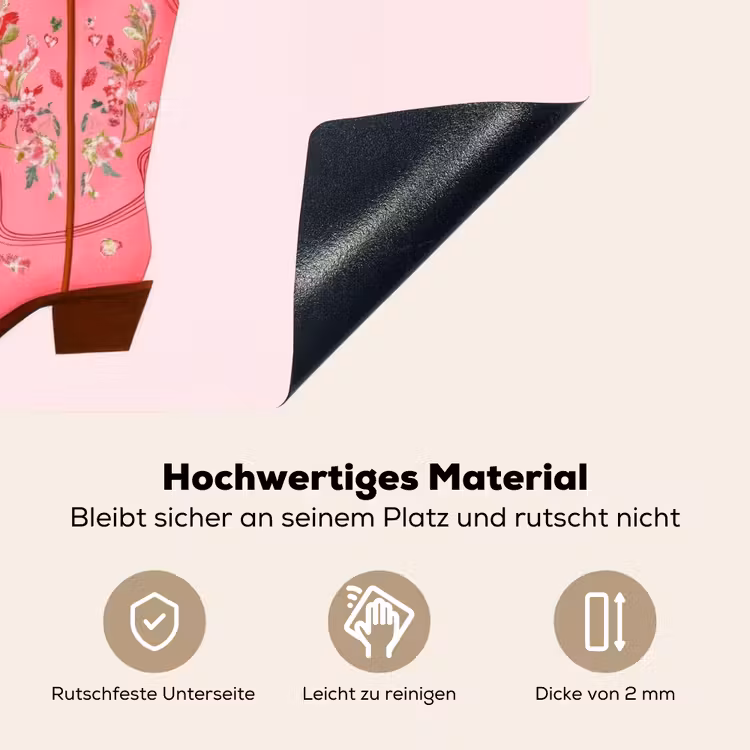 Cowboylaarzen - Roze - Boeket - Bloemen Inductie beschemer met haakjes klein -ky-onderkant-de