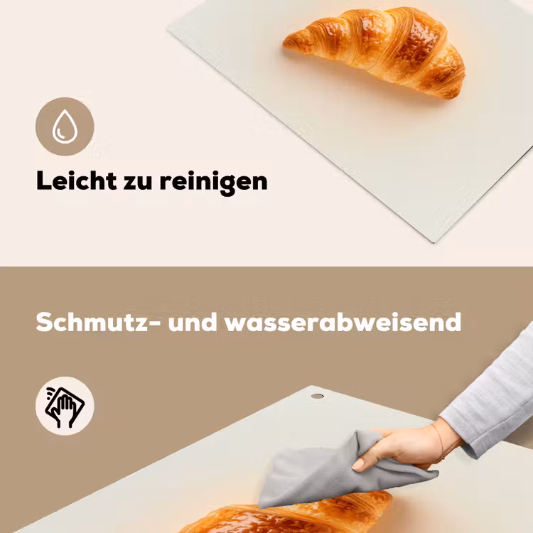 Croissant - Brood - Beige Inductie beschemer met haakjes klein -ky-schoon-de