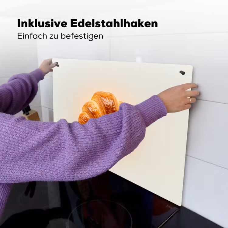 Croissant - Brood - Beige Inductie beschemer met haakjes klein -ky-ophangen-de