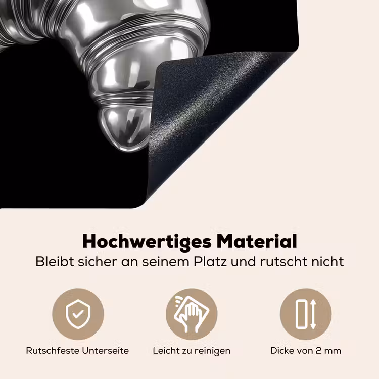 Croissant - Metaal - Zilver Inductie beschemer met haakjes middel -ky-onderkant-de