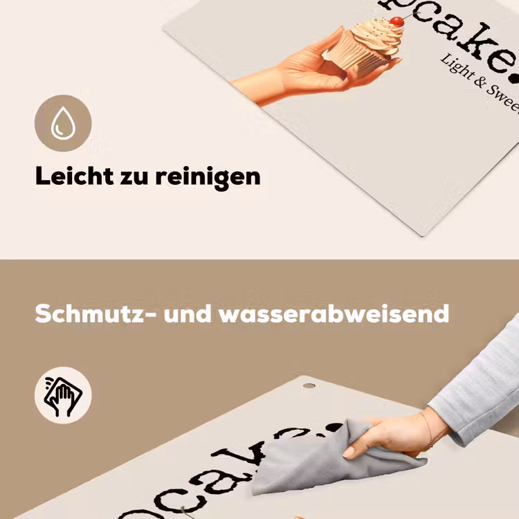 Cupcake - Zoet - Kers Inductie beschemer met haakjes klein -ky-schoon-de