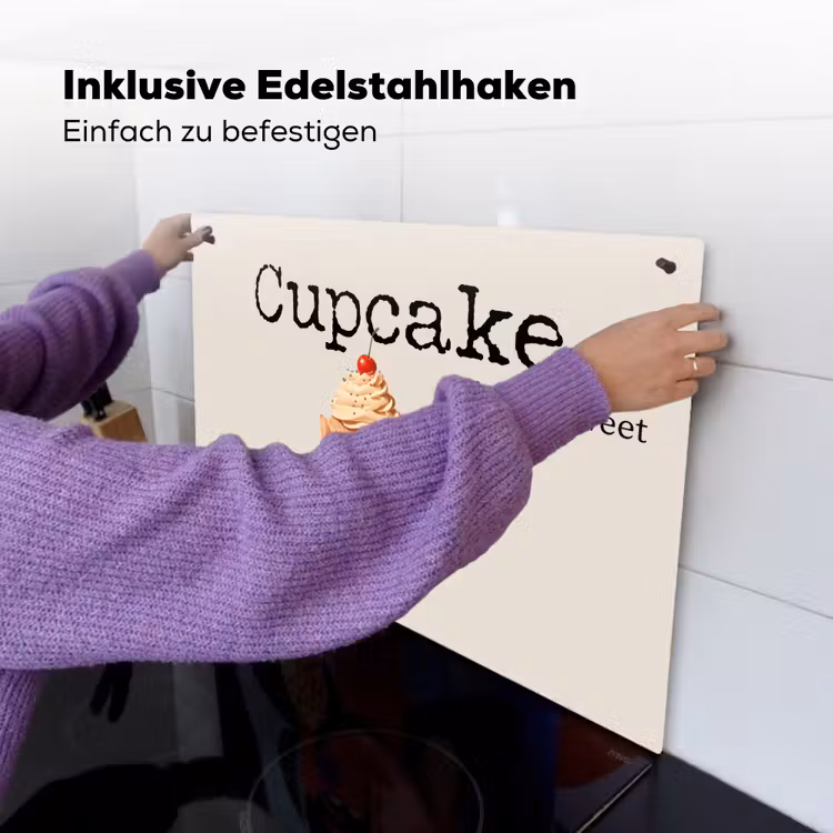 Cupcake - Zoet - Kers Inductie beschemer met haakjes klein -ky-ophangen-de