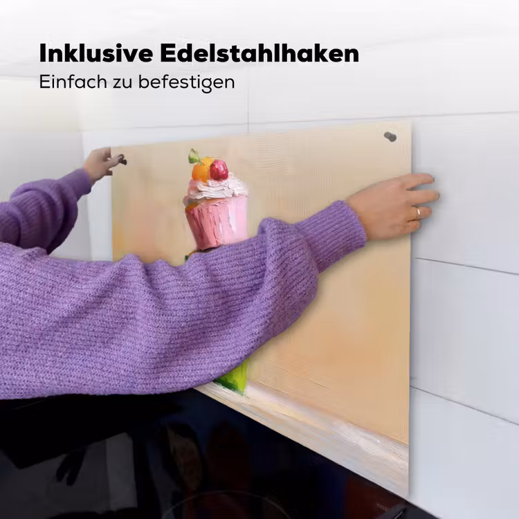 Cupcakes - Gestapeld - Kleurrijk - Fruit Inductie beschemer met haakjes middel -ky-ophangen-de