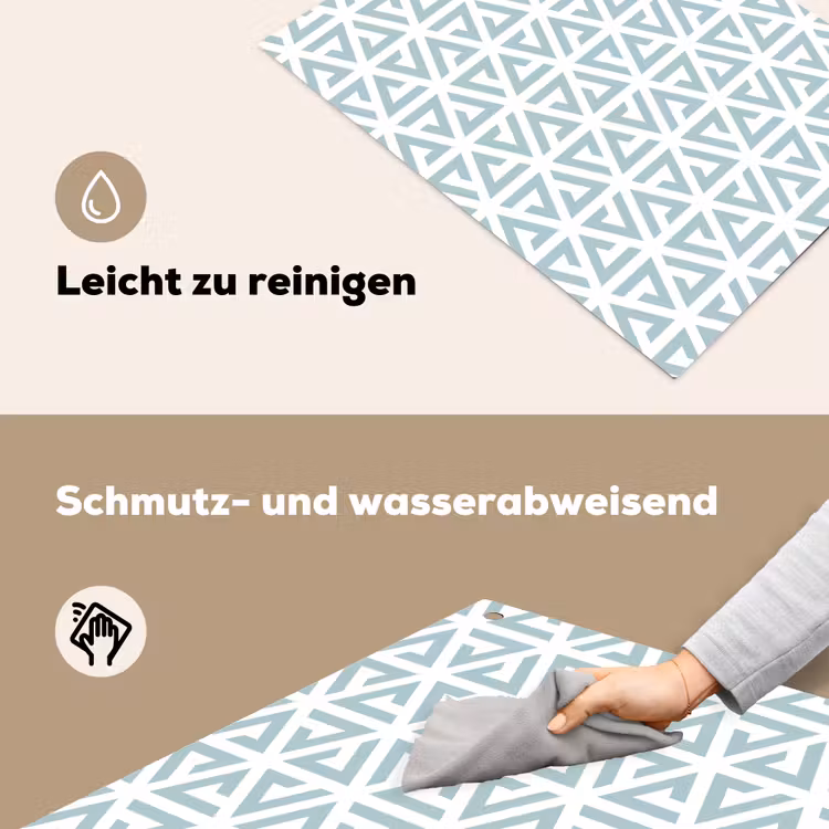 Design - Geometrie - Patroon - Driehoek Inductie beschemer met haakjes klein 777 -ky-schoon-de
