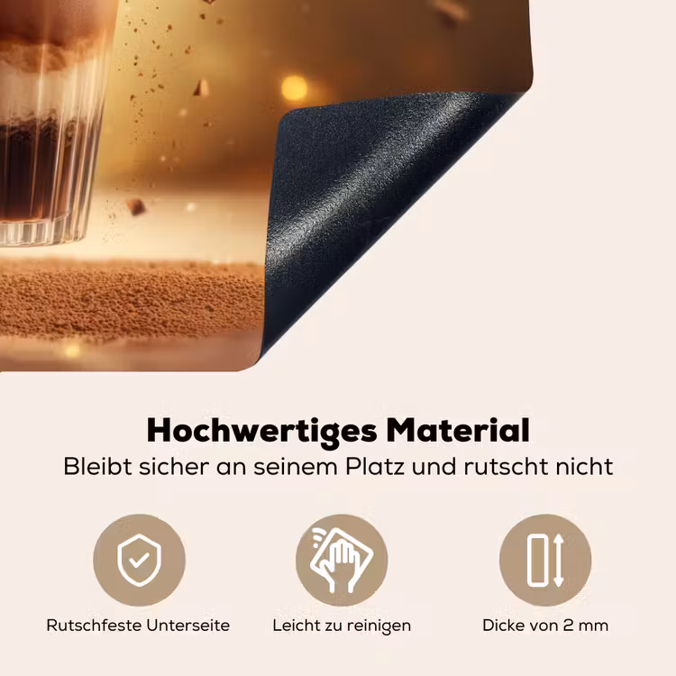 Dessert - Chocolade - Zoet - Eten Inductie beschemer met haakjes klein -ky-onderkant-de