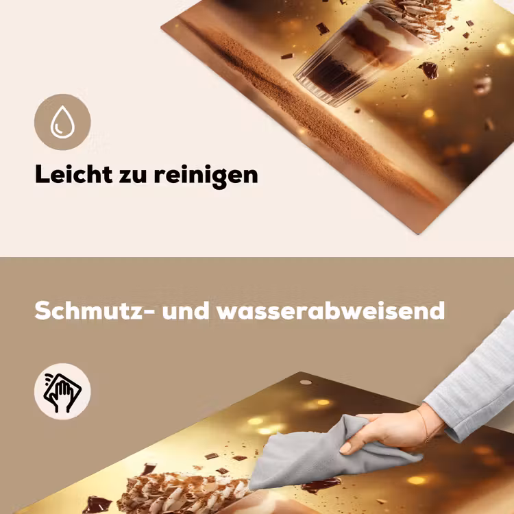 Dessert - Chocolade - Zoet - Eten Inductie beschemer met haakjes klein -ky-schoon-de