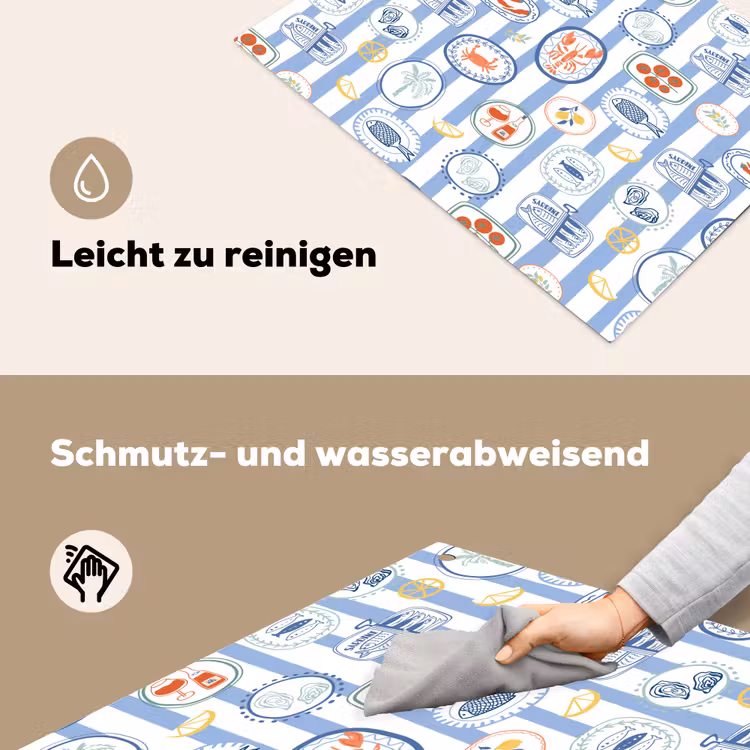 Zee - Sfeer - Kreeft - Oester Inductie beschemer met haakjes klein 777 -ky-schoon-de