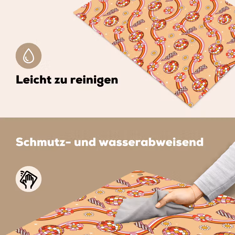 Disco - Patroon - Lijnen Inductie beschemer met haakjes klein 777 -ky-schoon-de