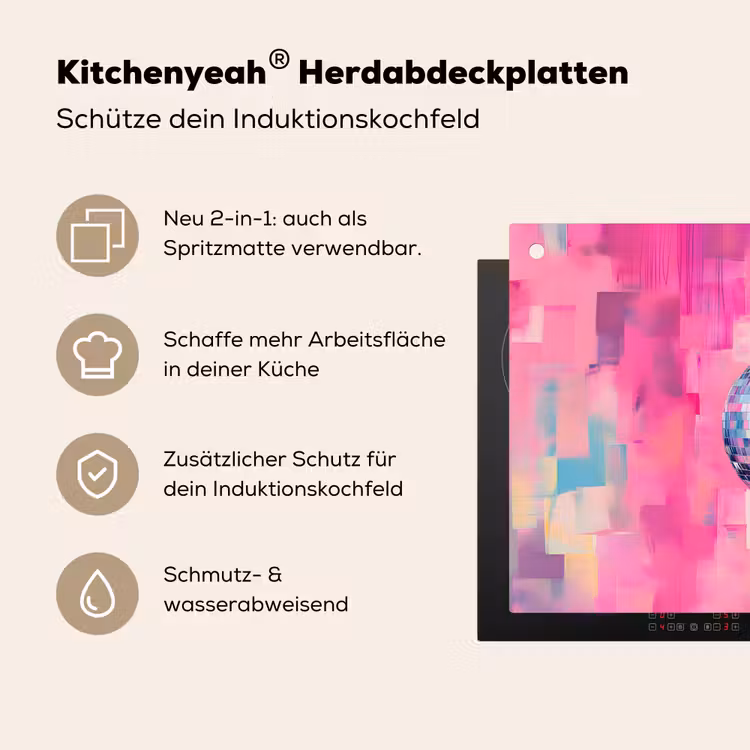 Discobal - Pink - Verf Inductie beschemer met haakjes klein -ky-usp-de