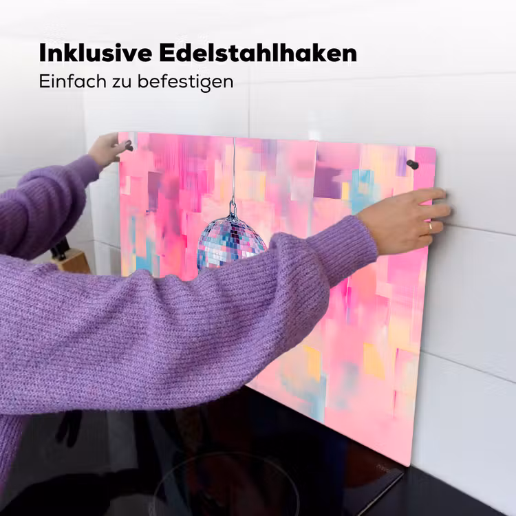 Discobal - Pink - Verf Inductie beschemer met haakjes klein -ky-ophangen-de