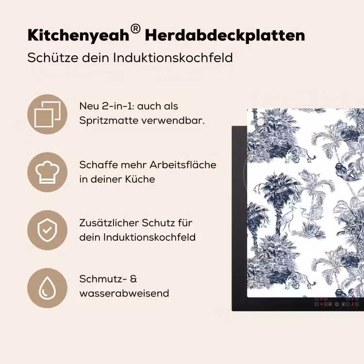 Jungle - Beplanting - Blauw Inductie beschemer met haakjes klein 777 -ky-usp-de