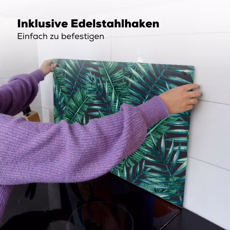 Jungle - Bladeren - Tropisch Inductie beschemer met haakjes klein -ky-ophangen-de
