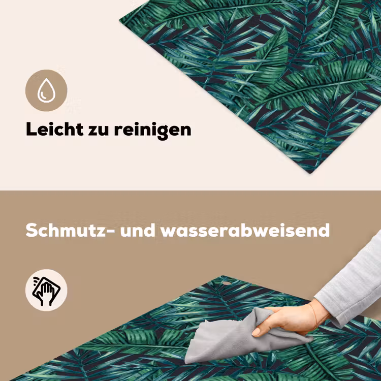 Jungle - Bladeren - Tropical Inductie beschemer met haakjes klein -ky-schoon-de